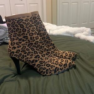 Cheetah short booties.